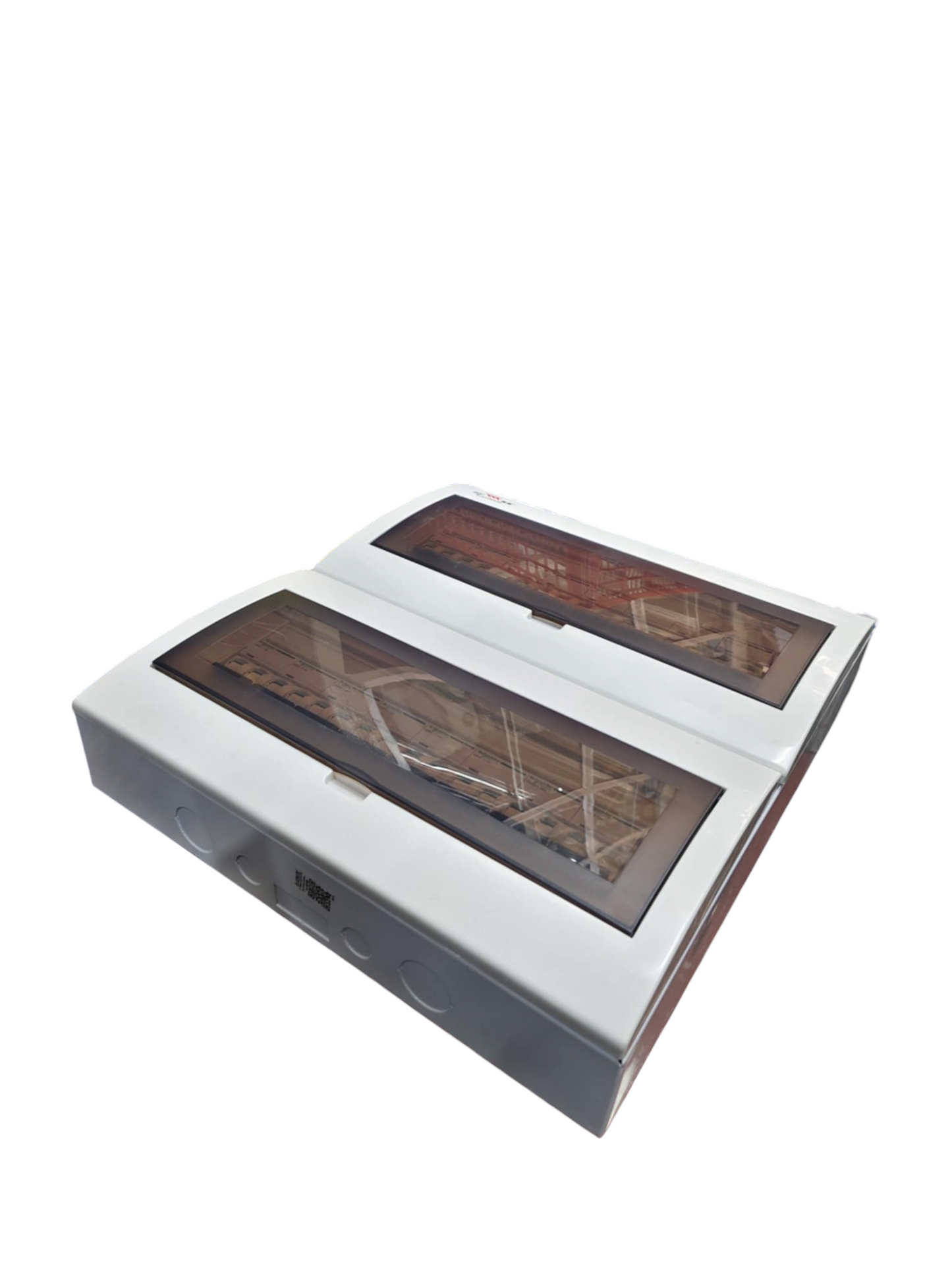 Schneider ZY Panel Board 50A 2 Pole Main Miniature electrical circuitry part with transparent covers