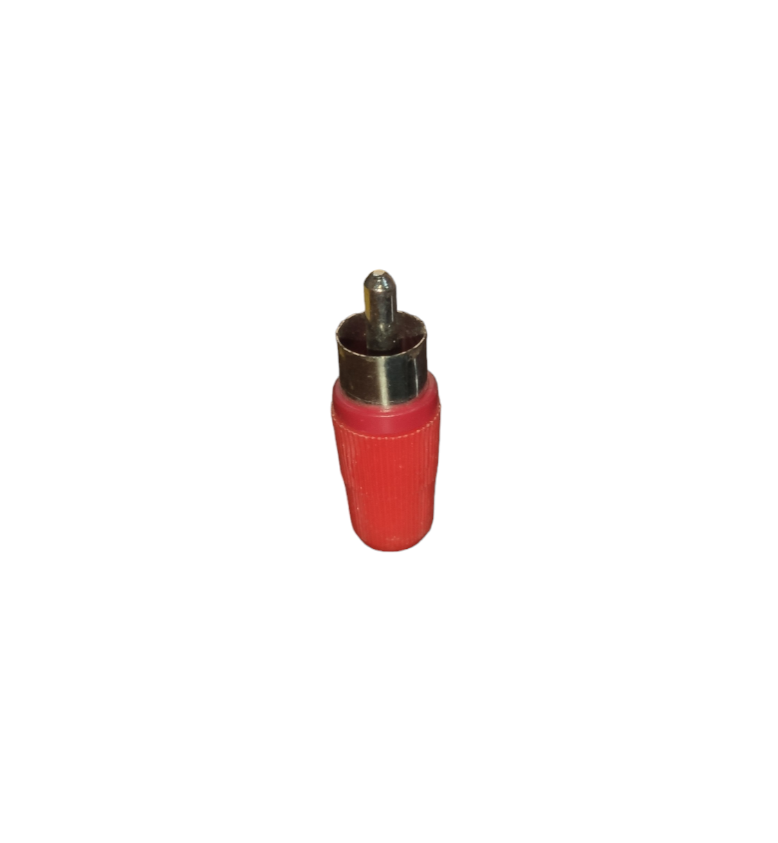 RCA Plug Connector Color Red metal tip with red insulated grip for audio video cable repairs from China vendor