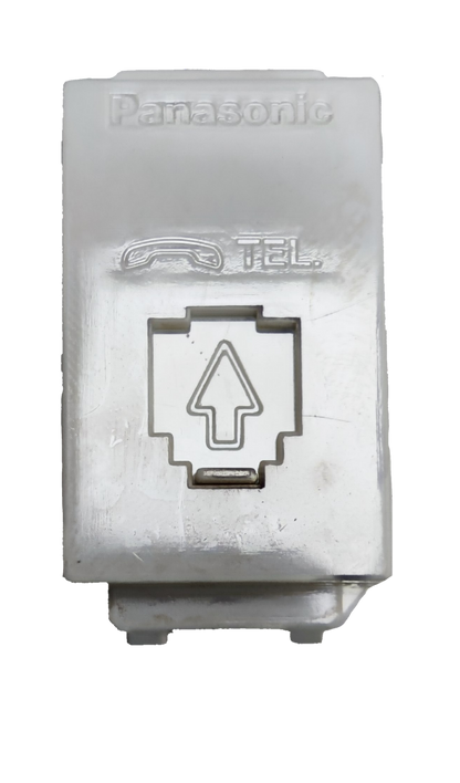 Panasonic white telephone wall jack module with RJ11 port and TEL marking Telephone 6P4C WEG2164