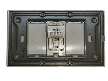 Royu Telephone Outlet with Plate Dark Gray modular RJ11 jack with exposed wiring terminals for wall mounting