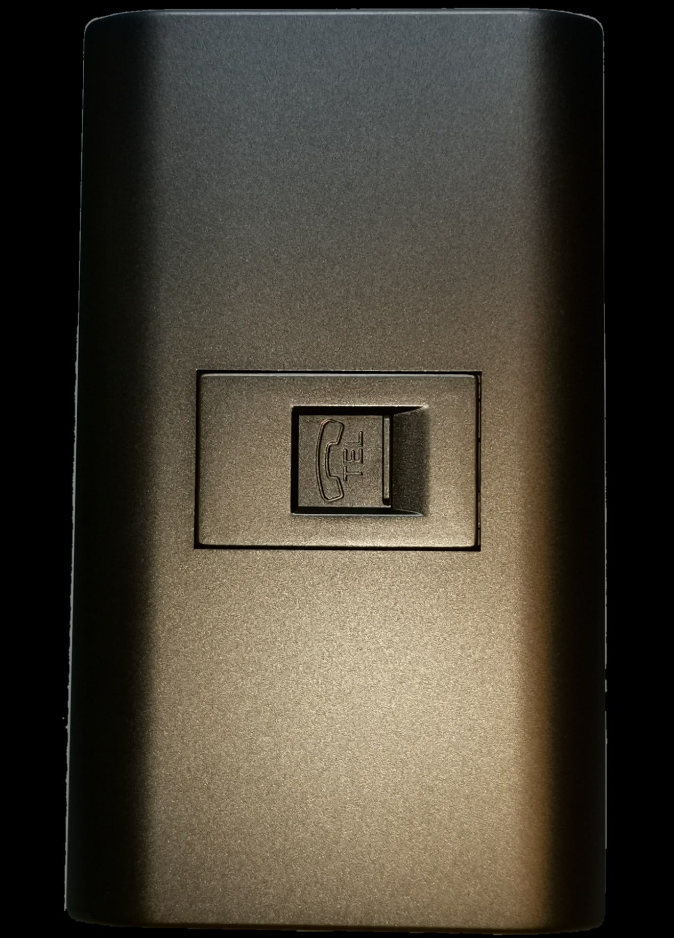 Royu Telephone Outlet with Plate Dark Gray single phone jack wall plate with handset icon and slim profile