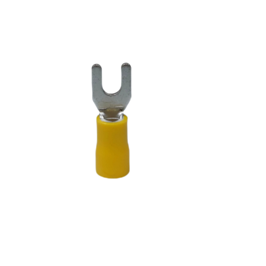 Terminal Lugs Y Type Yellow Insulation single yellow insulated spade connector for electrical circuitry