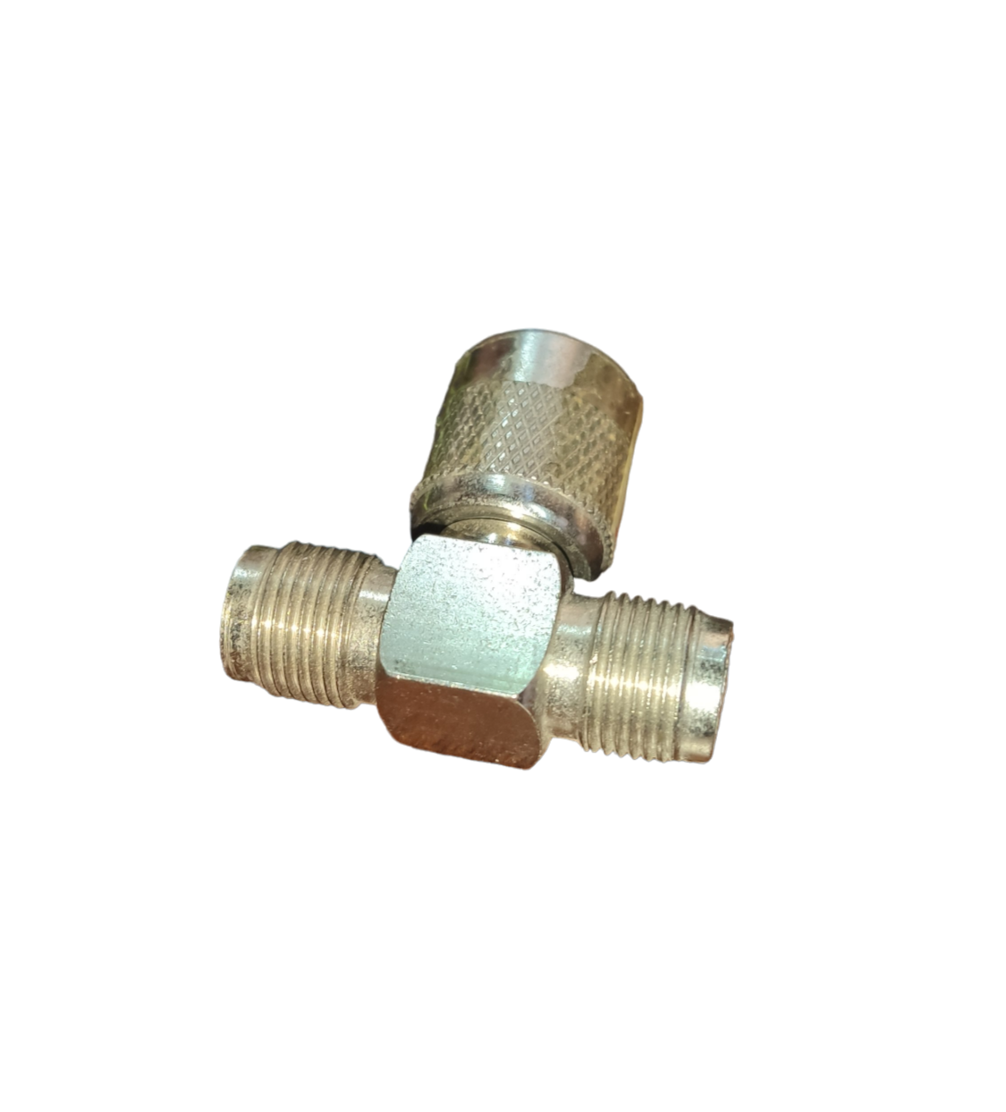 Local vendor TNC T Type Connector metal electrical circuitry part with threaded ends