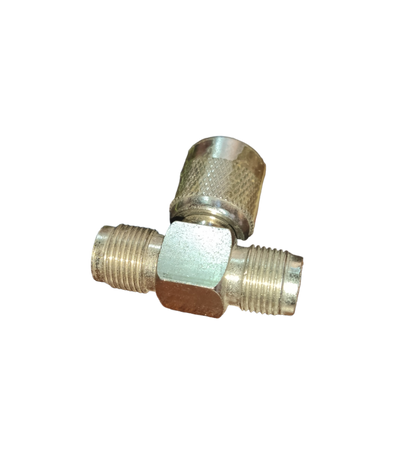 Local vendor TNC T Type Connector metal electrical circuitry part with threaded ends