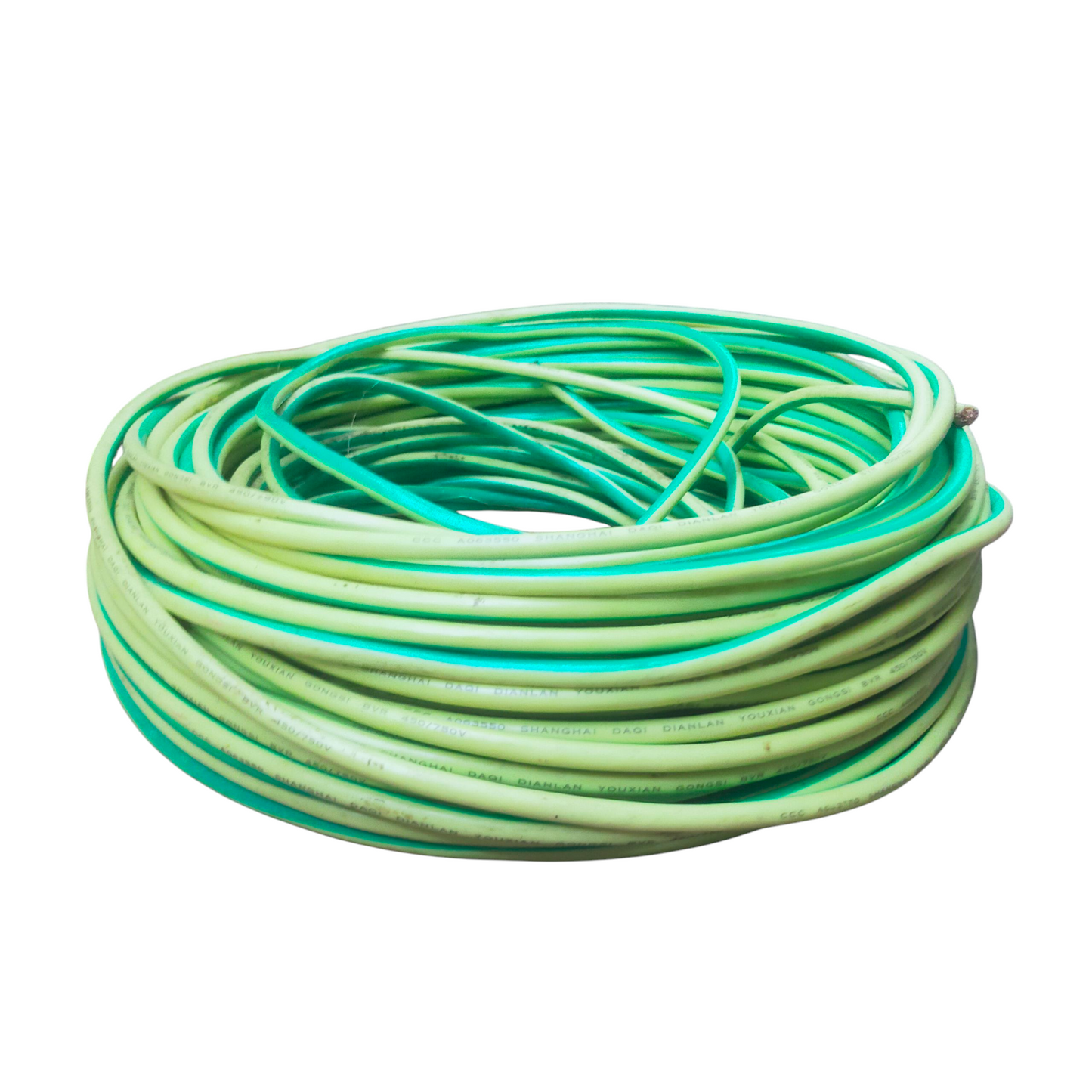 China yellow green earth wire 90 meters coil insulated grounding cable for electrical installations