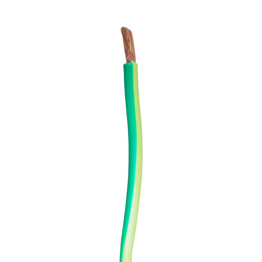 China yellow green earth wire 90 meters single core stranded copper conductor with PVC insulation