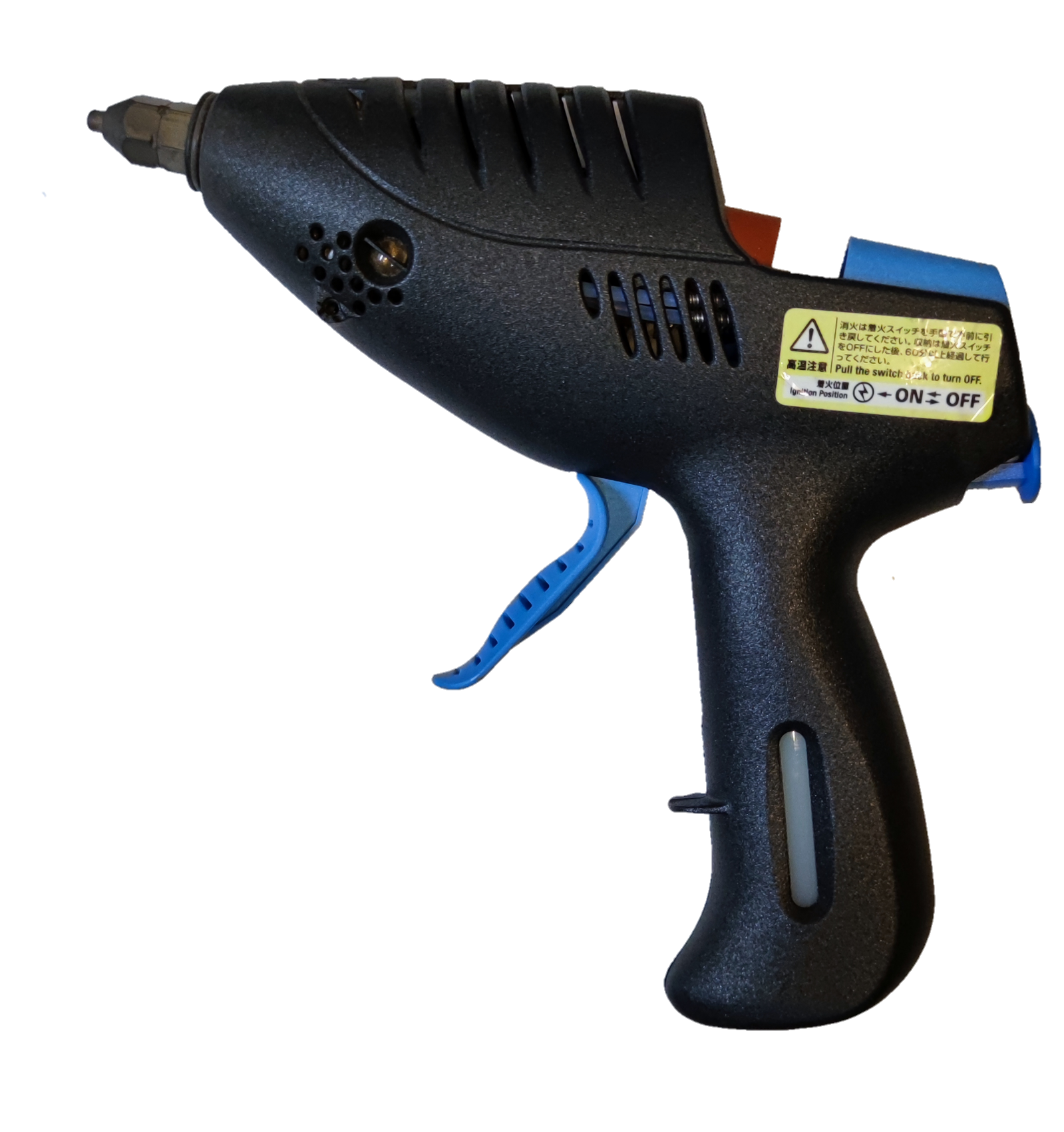 Goot Glue Gun Big Butane Gas hand tool with ergonomic black body and blue trigger for precise adhesive application