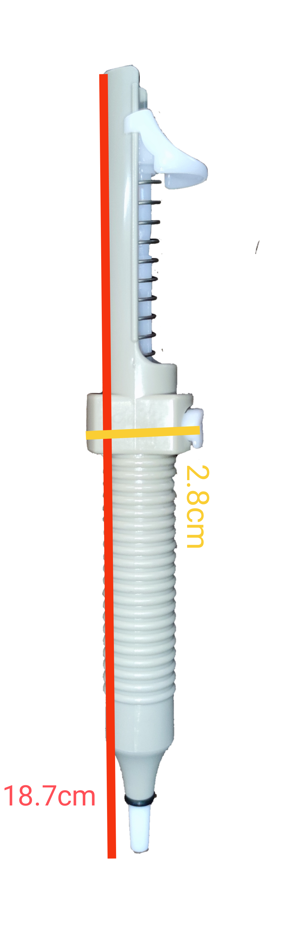 Goot Soldering pump Small - GS108 in white, measuring 18.7cm with ergonomic grip for precision soldering.