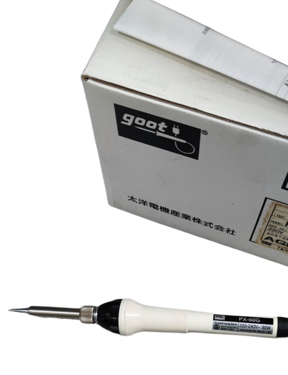 Goot soldering iron with Temperature Control 250-450 Degrees and white handle with box