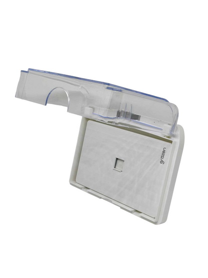 Grazen 1 gang ethernet wall plate waterproof with protective cover for added durability
