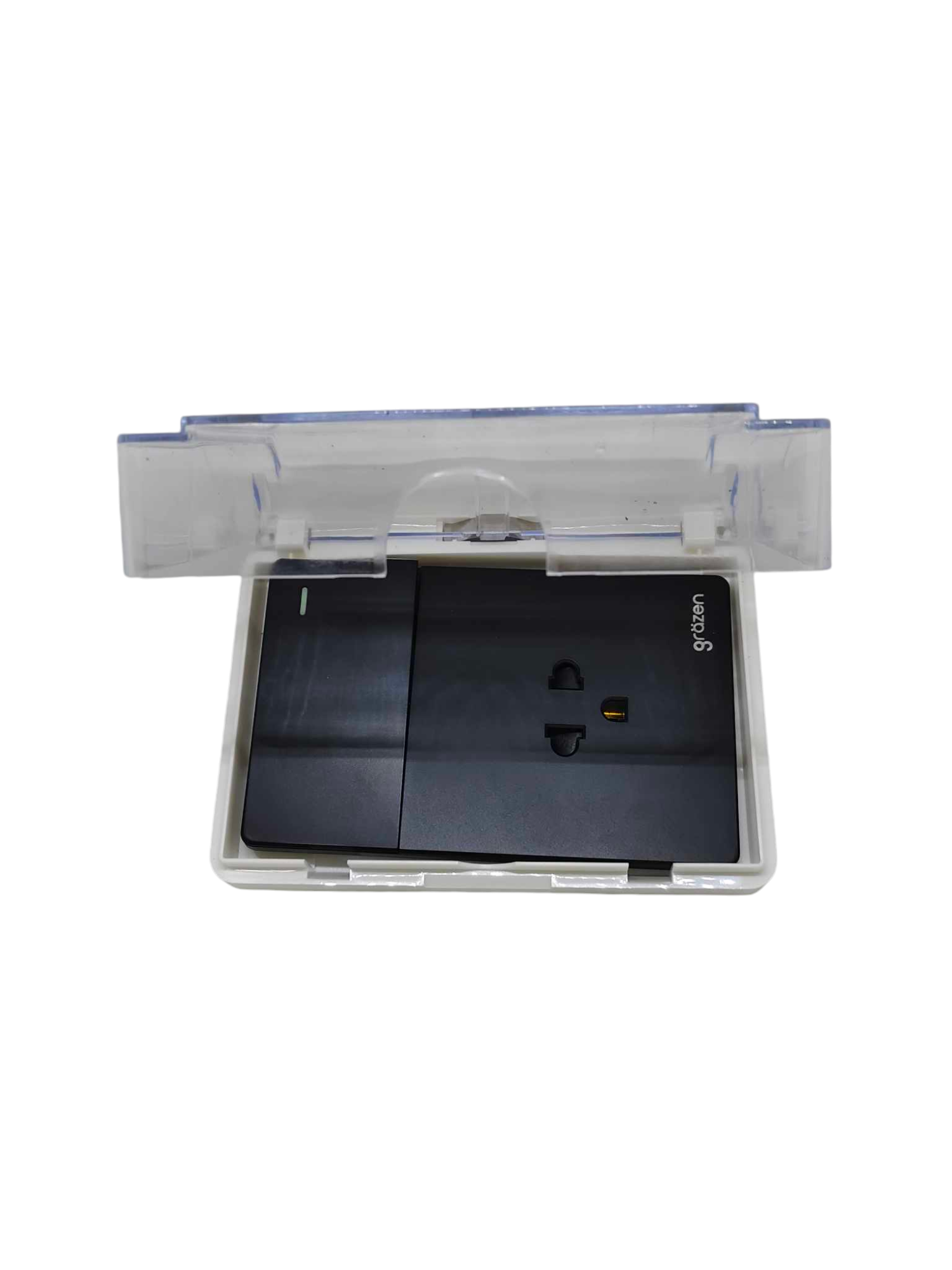 Grazen 1 gang outdoor socket cover 220V with protective lid for weatherproof electrical use