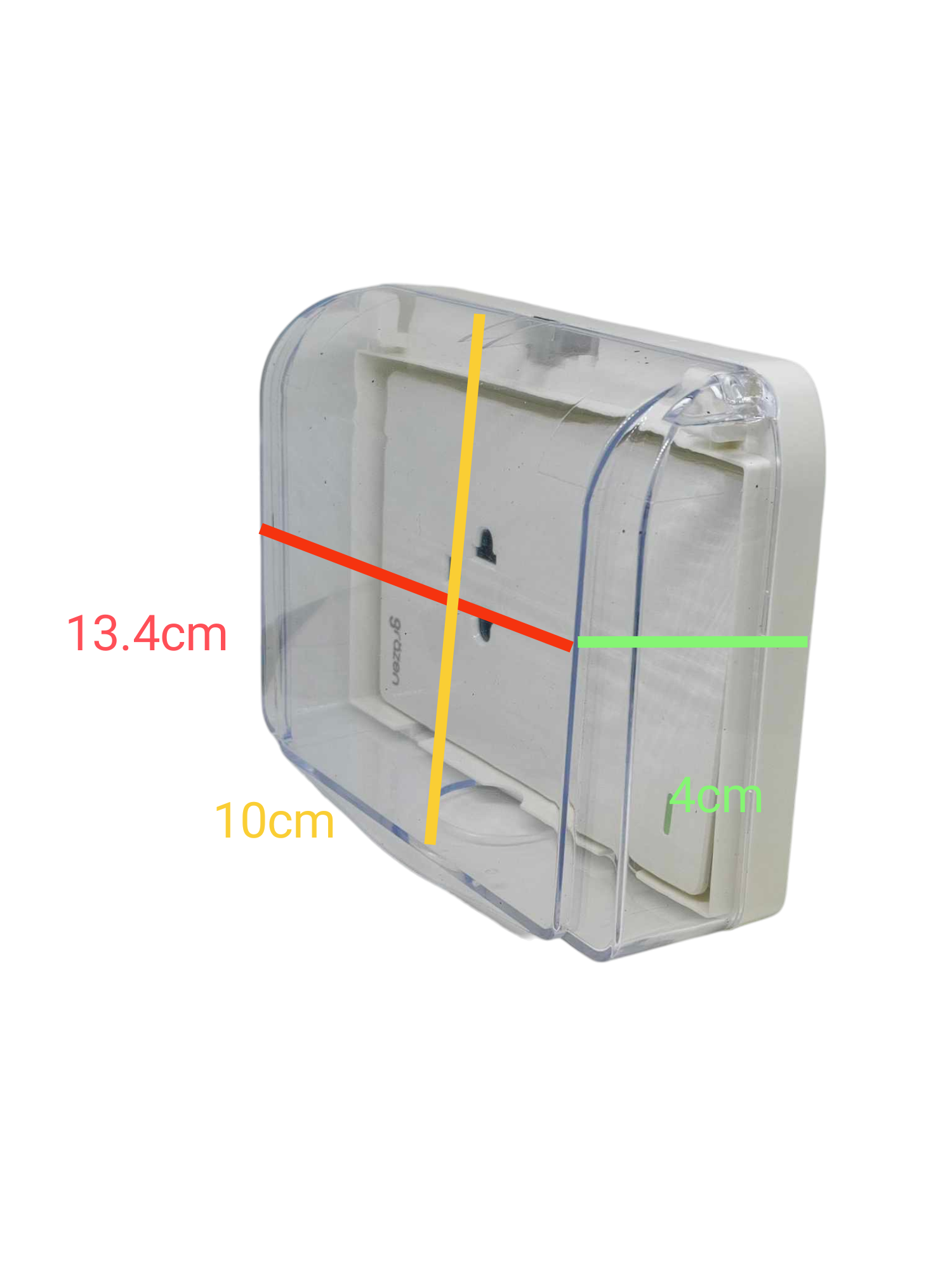 Grazen 1 gang outdoor socket cover 220V in clear protective case for weather resistance