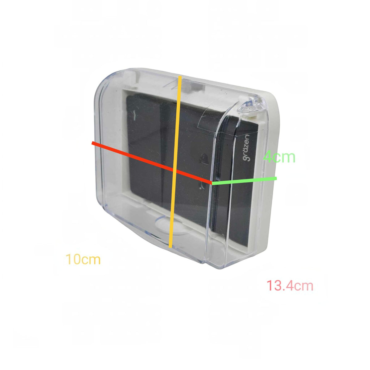 Grazen Weatherproof Plate Cover with 1 Gang Universal Outlet with Ground and 1 Way Switch 16A 220V WC-019-W + GW-007