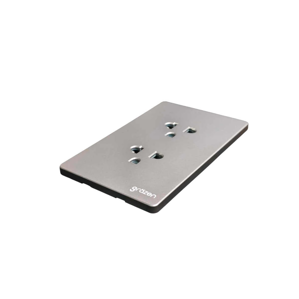 Grazen 2 Gang Universal Outlet with Ground 16A 220V Available Black White Gray and Gold GW-010