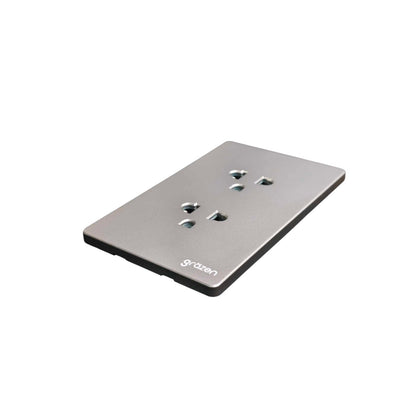 Grazen 2 Gang Universal Outlet with Ground 16A 220V Available Black White Gray and Gold GW-010