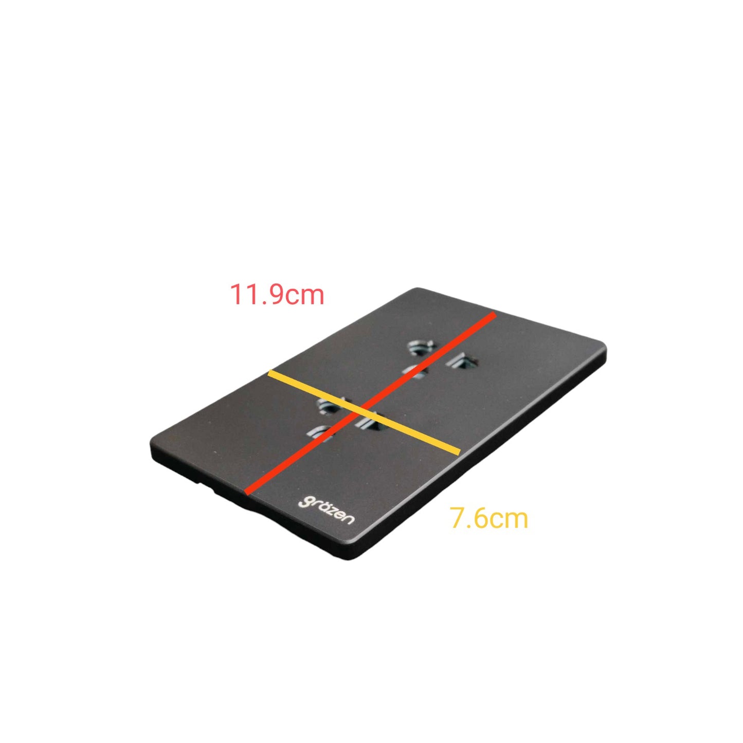 Grazen 2 Gang Universal Outlet with Ground 16A 220V Available Black White Gray and Gold GW-010