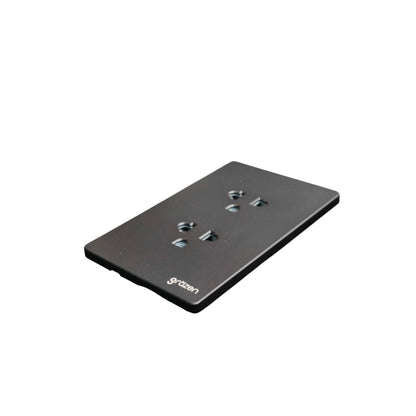 Grazen 2 Gang Universal Outlet with Ground 16A 220V Available Black White Gray and Gold GW-010
