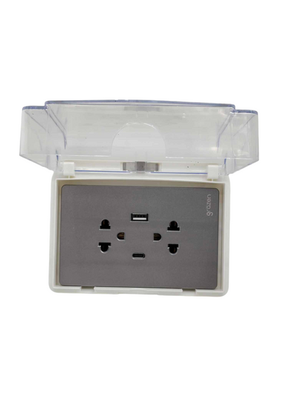 Grazen duplex plate cover 220V with dual USB ports for versatile charging options