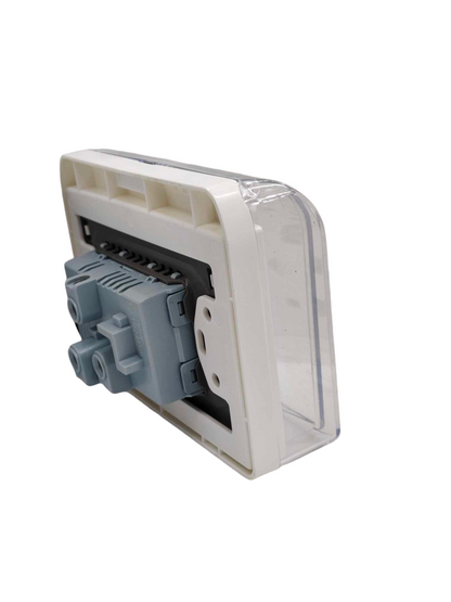 Grazen duplex plate cover 220V in sleek design for electrical outlets and switches