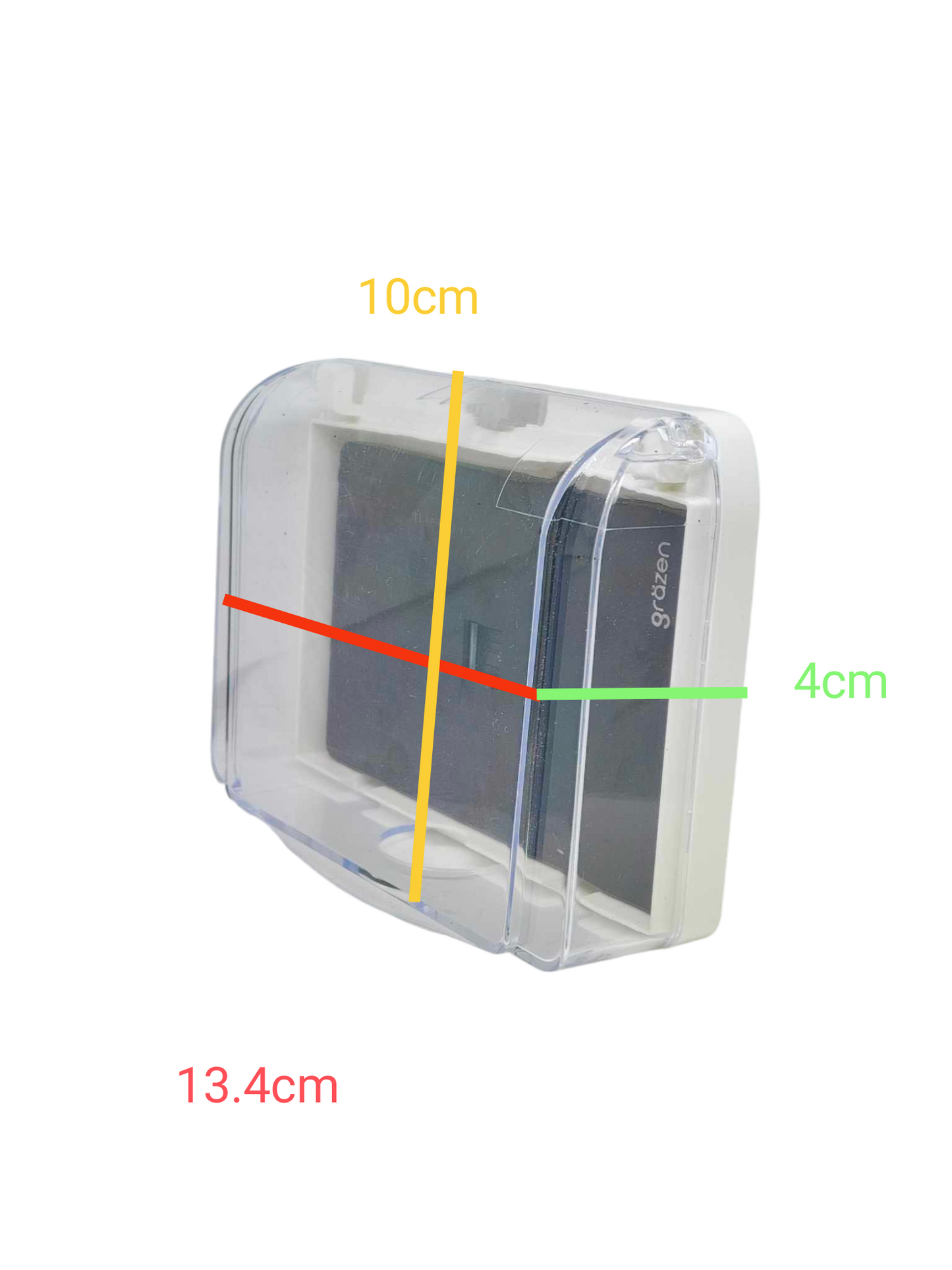 Grazen WC-019-W weatherproof plate designed for outdoor electrical safety with transparent cover