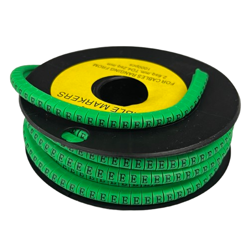 Grippes green cable markers EC-1 1000pcs on a spool for effective cable management