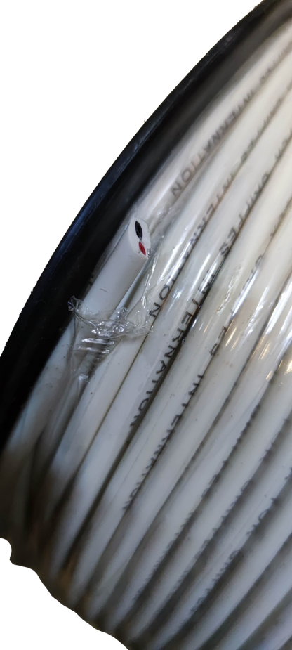 Grippes 18 gauge speaker wire 100 meters coiled white cable for audio connections