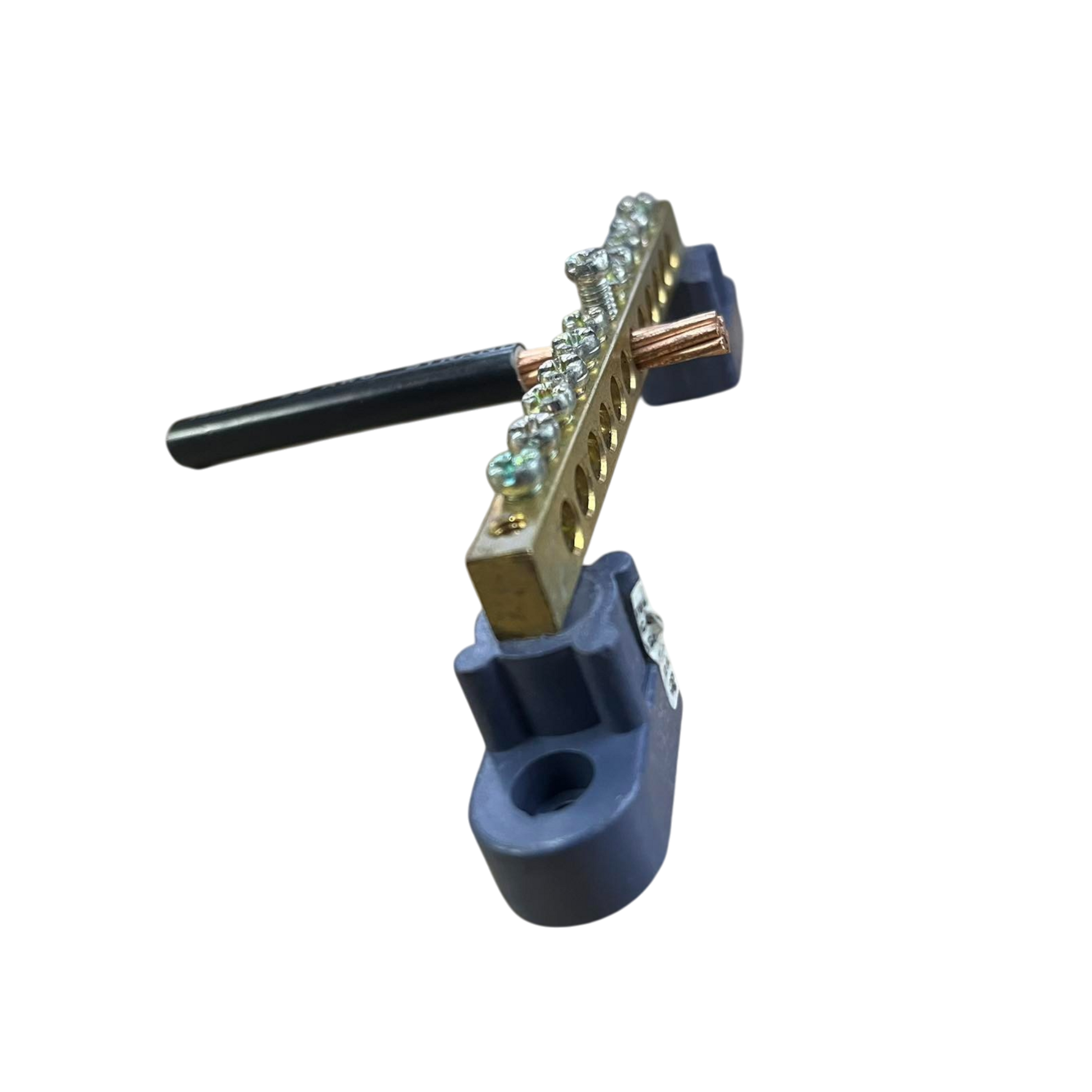 Grippes grounding bus bar 12 hole with durable copper and plastic components for efficient electrical connections