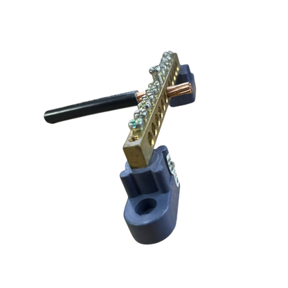 Grippes grounding bus bar 12 hole with durable copper and plastic components for efficient electrical connections