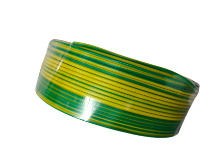 Green and yellow striped Grounding Cable 2.0mm AWG14 wire coil from China for electrical grounding