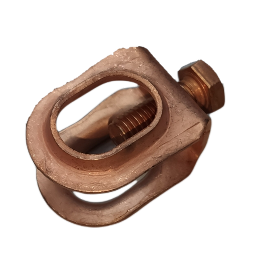 Copper grounding clamp connector for copper plated grounding rod 1 meter heavy duty bolt clamp