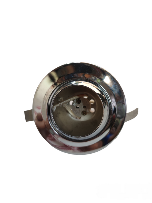 Metallic GU5.3 socket 50W halogen light fixture with round base for lighting installation