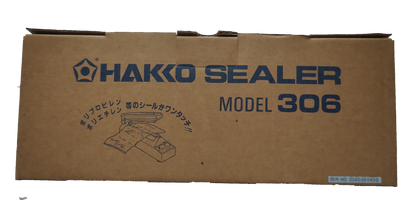 Hakko Sealer Model 306 Plastic Sealer 8 Inch 220V Made in Japan in brown cardboard packaging