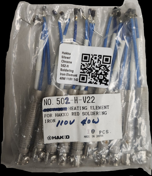 Hakko soldering iron element 40W 110V packed in a bag with ten pieces ready for replacement