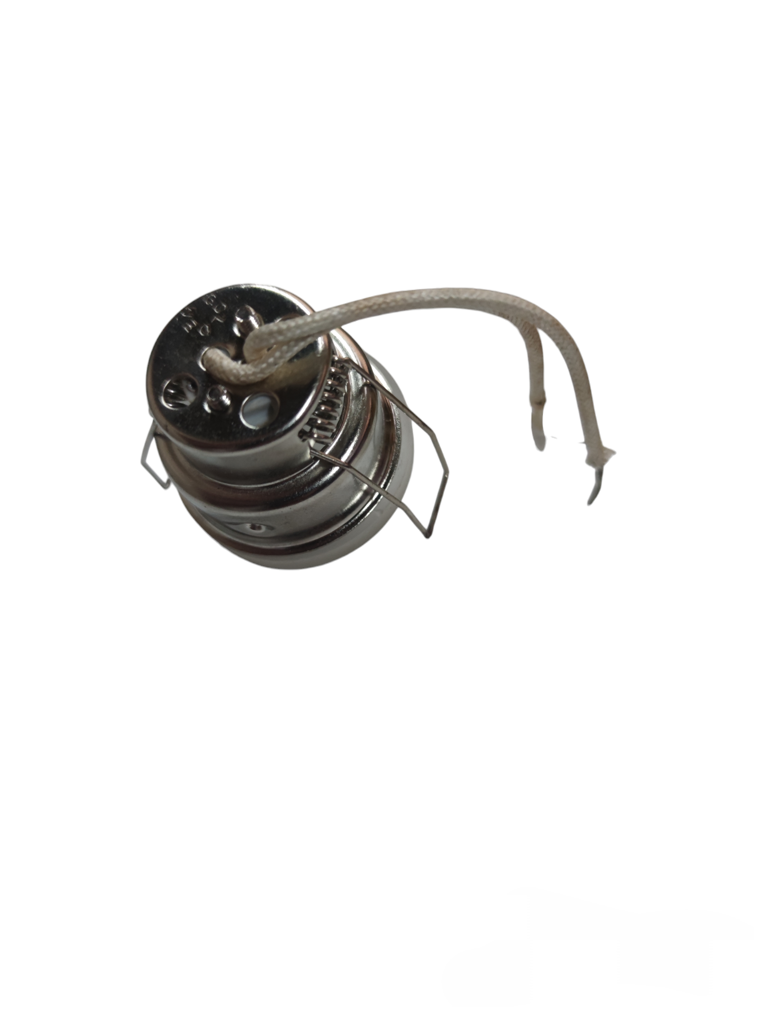 Halogen Socket Fixture Glass Type for lighting installations with durable metal and wiring components