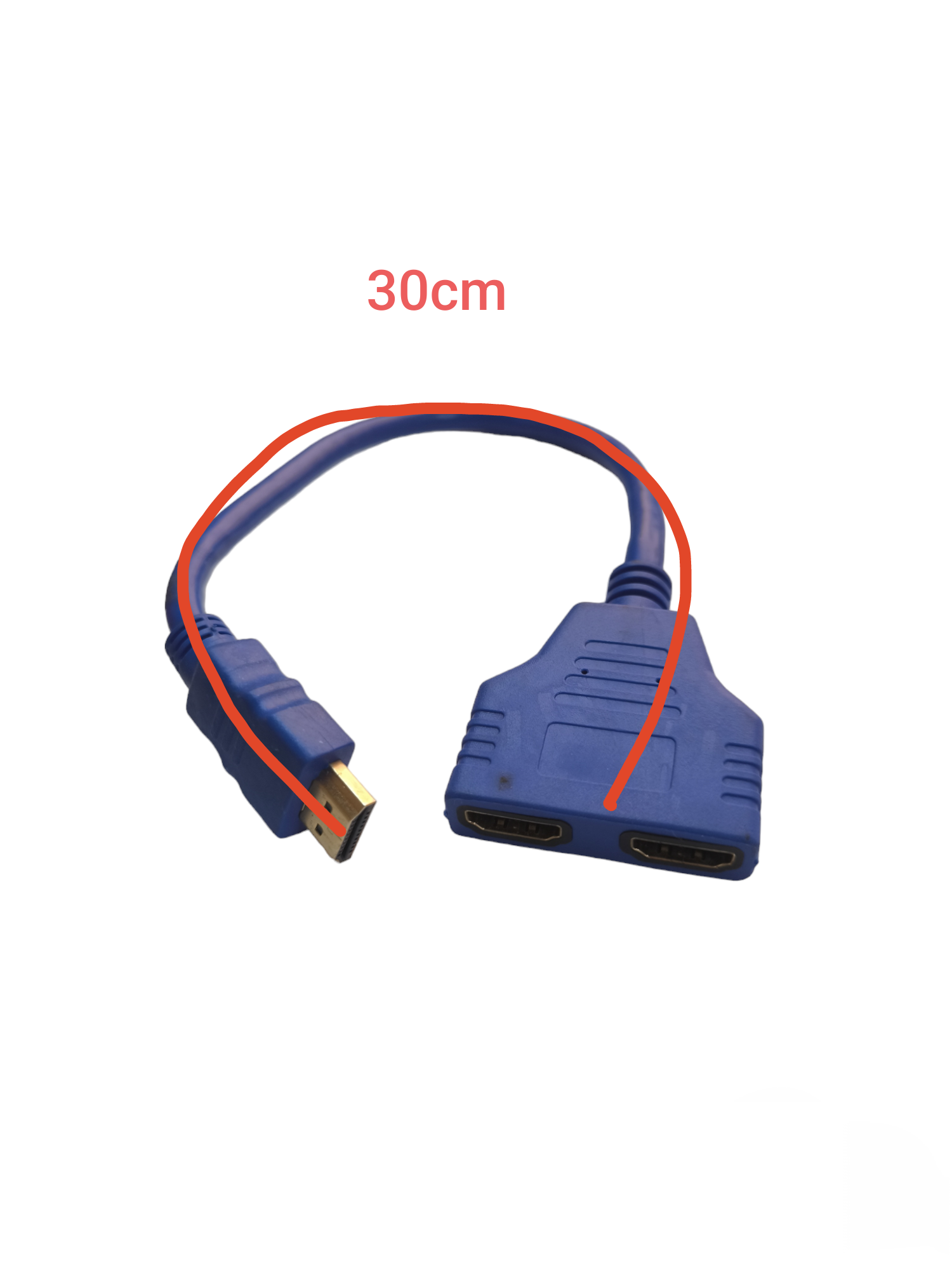 30cm HDMI splitter 1 to 2 cable adapter for connecting multiple devices