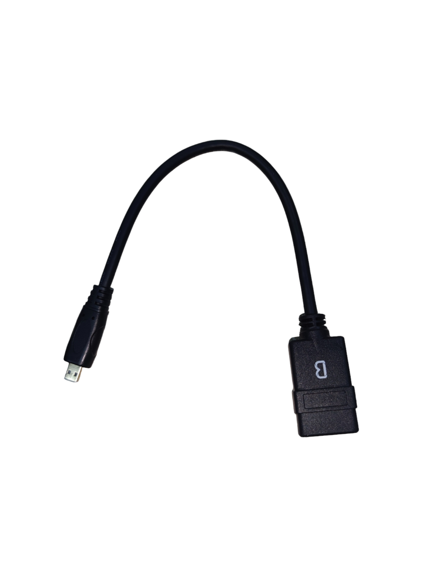 Black HDMI to Micro USB adaptor cable for connecting HDMI devices to Micro USB ports