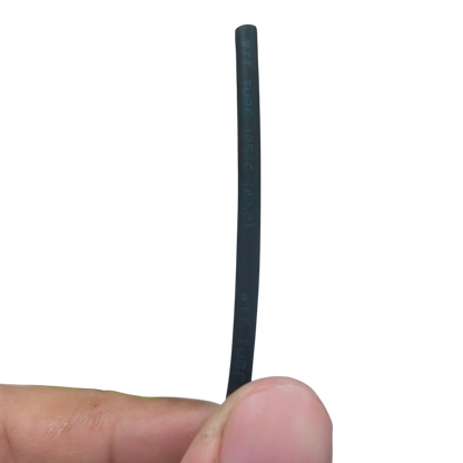 Heat Shrinkable Tube Black-2mm held between fingers for cable management use