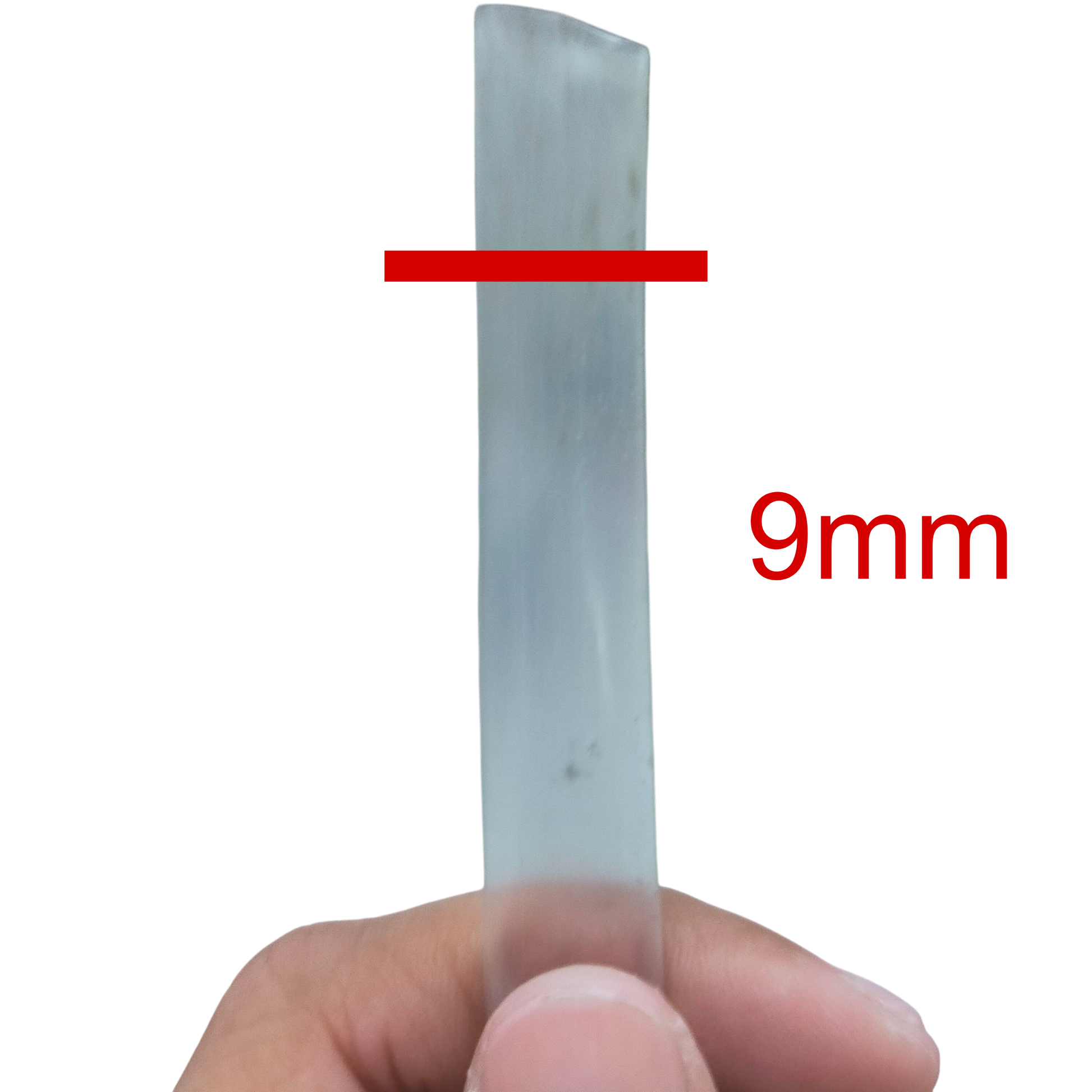 Hand holding a 9mm Heat Shrinkable Tube Clear for cable management from China