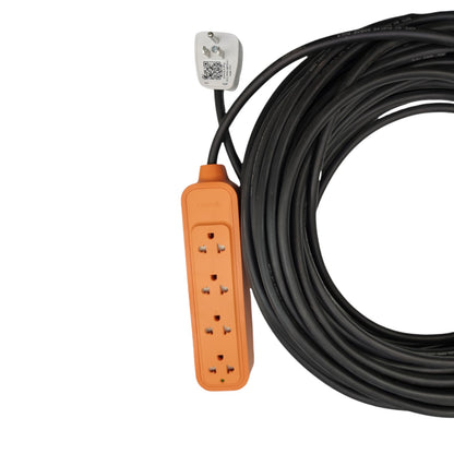 Omni  4 Gang 25Meters Heavy Duty Extension Cord 15A 250V Royal Cord 14/3 Fully Grounded Phelps Dodge Plug WHG-008 Outlet WRO-104, Extension Leads