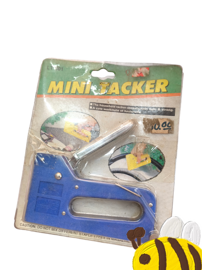 Blue Mini Tacker Heavy Duty Manual Staple Gun for Home and Craft Projects