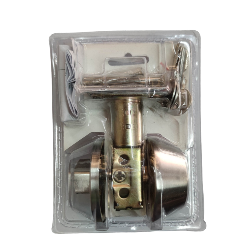 Herks HL3001SS security door lock in packaging with installation hardware and keys included
