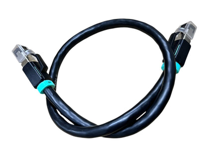 High performance Ethernet patch cord black cable with clear connectors from China
