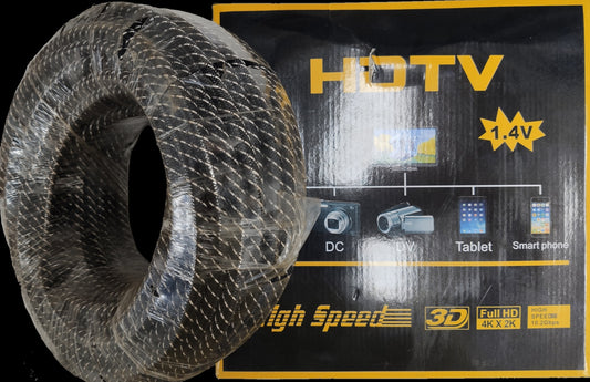 30 meter HDMI cable braided with durable material for high-speed connections