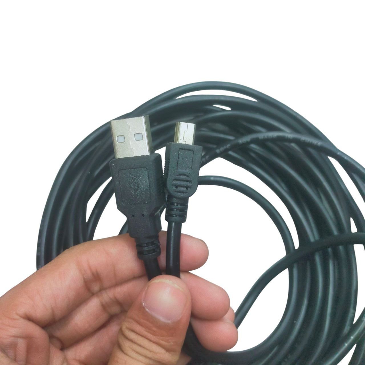 High speed USB mini cable durable in black, perfect for fast data transfer and charging.