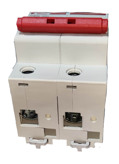 Himel 20A 3 6 Kaic 3 pole circuit breaker electrical component in white with red switch