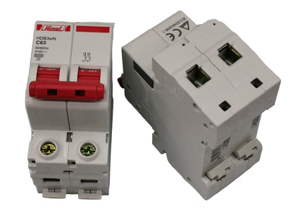 Himel 63A 2Pole 6 KAIC DIN Rail Type Circuit Breaker for Electrical Safety and Protection
