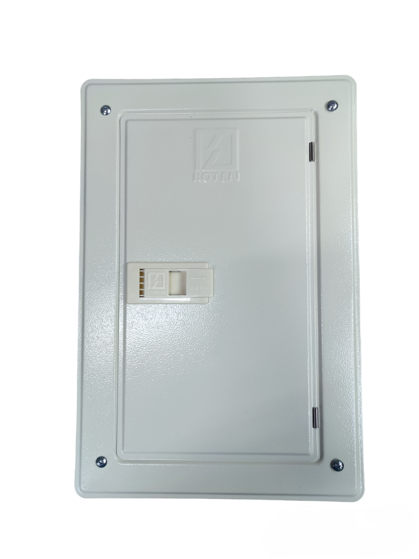 White plastic electrical enclosure 100A panel board with Himel MCB single circuit surface mount