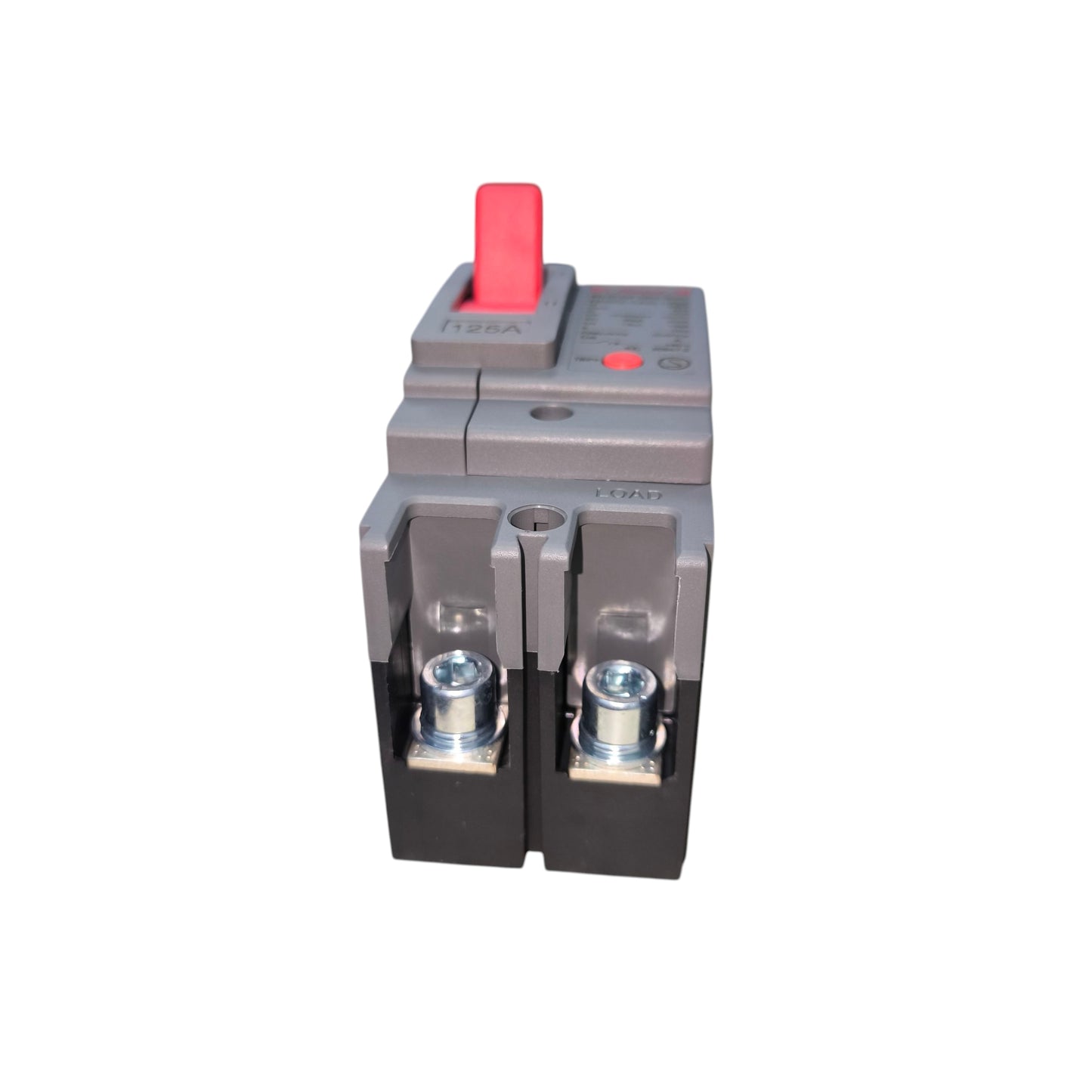 Himel 125A MCCB circuit breaker with a red toggle switch for easy operation