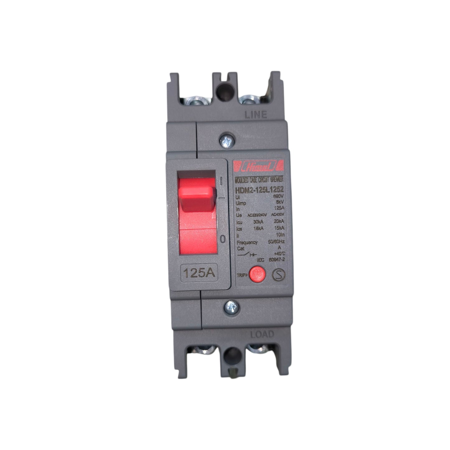 Himel 125A MCCB circuit breaker with dual function for load protection and flexibility in electrical systems