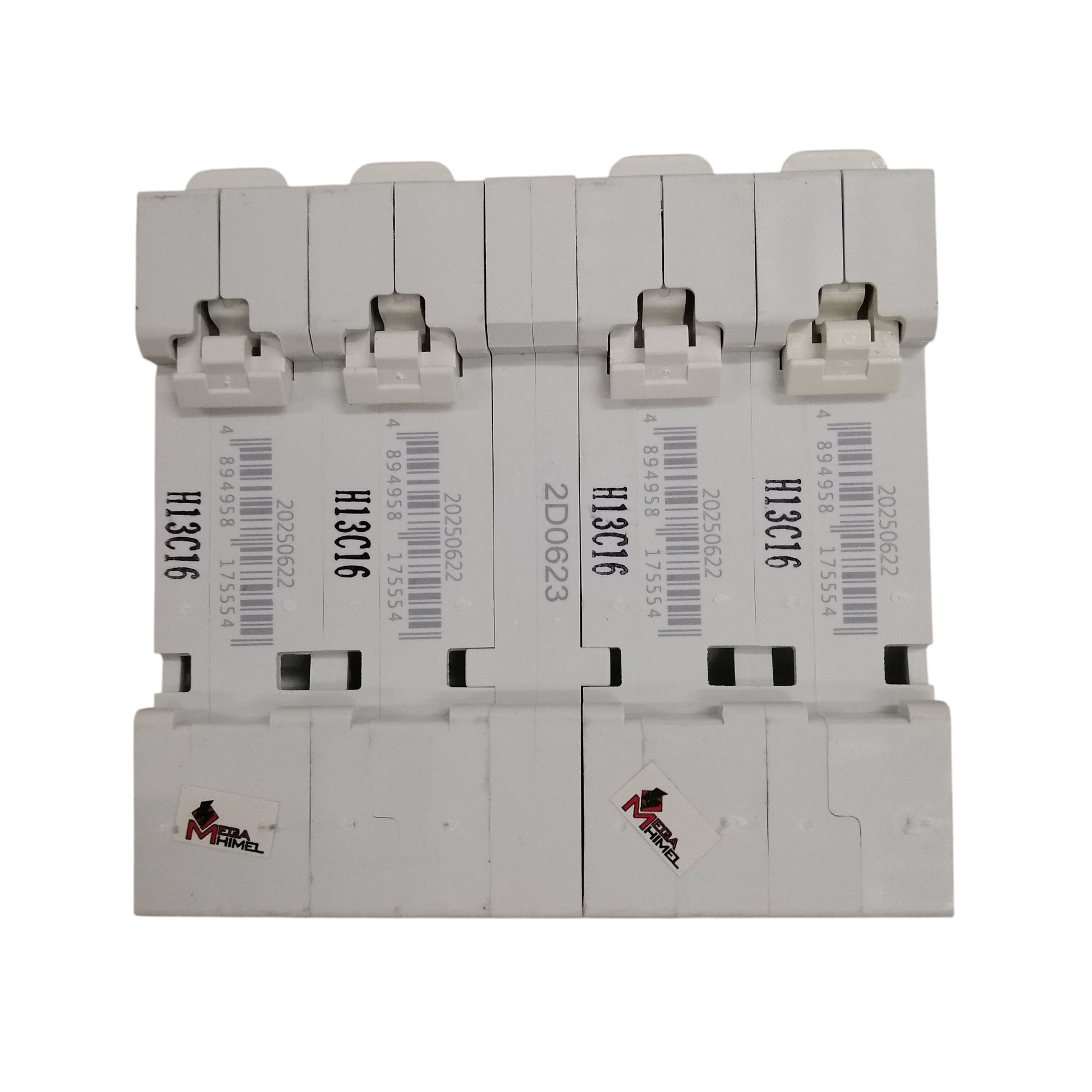 Himel 16A 2 pole MTS breaker white modular DIN rail circuit breaker twin unit with levers